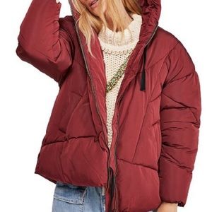 Free People Red Puffer NWOT